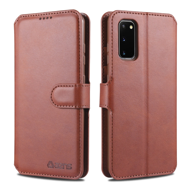 For Samsung Galaxy S20 EF / S20 Lite AZNS Calf Texture Horizontal Flip Leather Case with Holder & Card Slots & Wallet & Photo Frame, For Samsung Galaxy S20 FE / S20 Lite For Samsung Galaxy S20 FE S20 Lite Brown