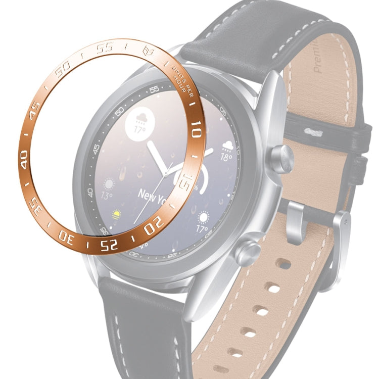 Smart Watch Steel Bezel Ring, A Version – Durable Build, Easy to Use, For Samsung Galaxy Watch 3 41mm, For Samsung Galaxy Watch 3 45mm For Samsung Galaxy Watch 3 41mm Rose Gold Ring White Letter