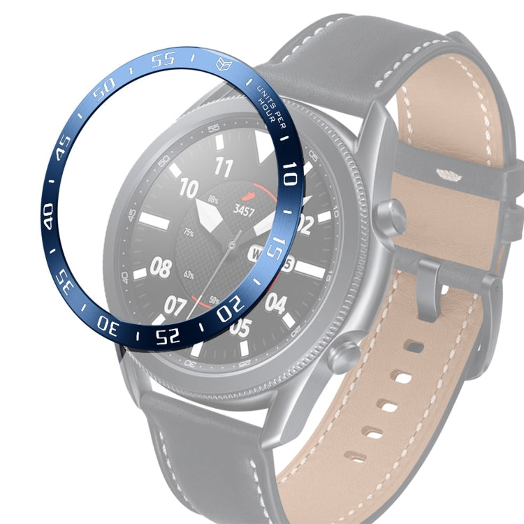 Smart Watch Steel Bezel Ring, A Version – Durable Build, Easy to Use, For Samsung Galaxy Watch 3 41mm, For Samsung Galaxy Watch 3 45mm For Samsung Galaxy Watch 3 45mm Blue Ring White Letter