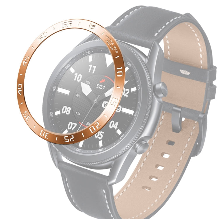 Smart Watch Steel Bezel Ring, A Version – Durable Build, Easy to Use, For Samsung Galaxy Watch 3 41mm, For Samsung Galaxy Watch 3 45mm For Samsung Galaxy Watch 3 45mm Rose Gold Ring White Letter