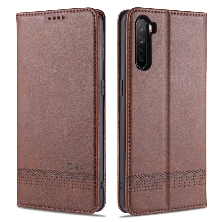 AZNS Magnetic Calf Texture Horizontal Flip Leather Case with Card Slots & Holder & Wallet, For OPPO A91, For Huawei P40, For Huawei P40 Pro, For Samsung Galaxy S10 For OPPO A91 Dark Brown