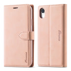Forwenw F1 Series Matte Strong Magnetism Horizontal Flip Leather Case with Holder & Card Slots & Wallet & Photo Frame, For iPhone XR For iPhone XR Rose Gold