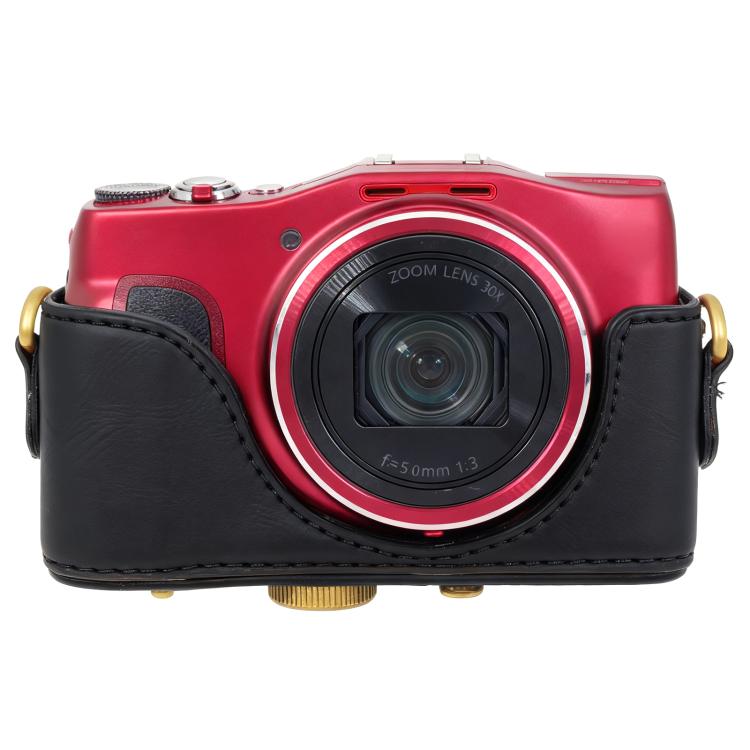 Retro Leather Full Body Camera Cover Bag with Strap, For Canon PowerShot SX710 HS / SX700 HS, For Canon PowerShot G10 / G11 / G12 For Canon PowerShot SX710 HS SX700 HS Black