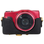 Retro Leather Full Body Camera Cover Bag with Strap, For Canon PowerShot SX710 HS / SX700 HS, For Canon PowerShot G10 / G11 / G12 For Canon PowerShot SX710 HS SX700 HS Black