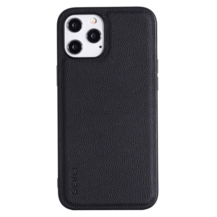 GEBEI Full-coverage Shockproof Leather Protective Case, For iPhone 12 / 12 Pro, For iPhone 12 Pro Max For iPhone 12 12 Pro Black