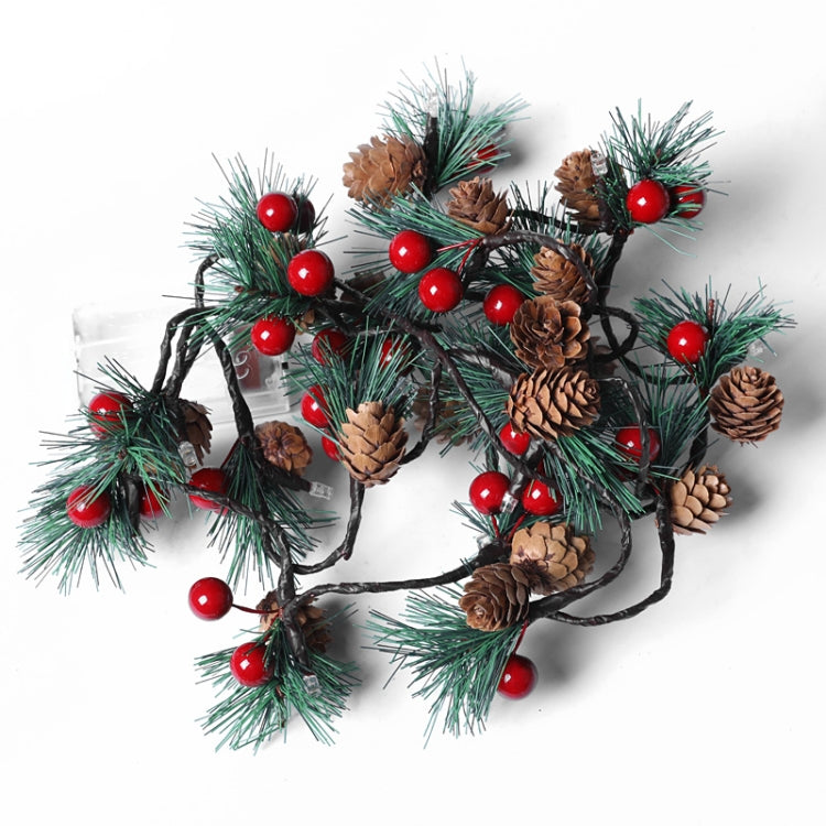 Christmas Pine Needles Colorful Light String Lamp Length: 2m, 2m Pine Cone