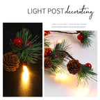 Christmas Pine Needles Colorful Light String Lamp Length: 2m, 2m Pine Cone