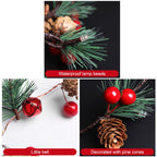 Christmas Pine Needles Colorful Light String Lamp Length: 2m, 2m Pine Cone