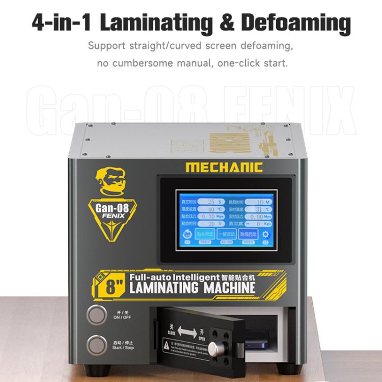 Mechanic Gan-08 Fenix 8 inch Intelligent Laminating Defoaming Machine, EU Plug, US Plug, UK Plug – Durable Build, Easy to Use
