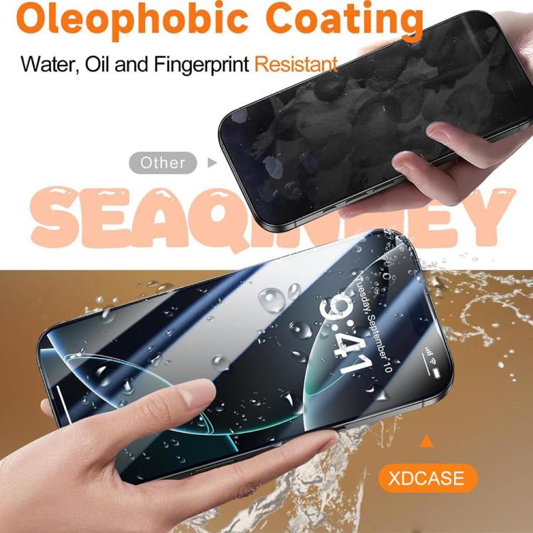 XDcase 5pcs / Pack Silk Screen Printed HD Tempered Glass Film, For iPhone 17e / 16e, For iPhone 17 Pro Max, For iPhone 17 Pro, For iPhone 17, For iPhone Air, For iPhone 16 Pro Max, For iPhone 16 Pro, For iPhone 16 Plus, For iPhone 16                   ...