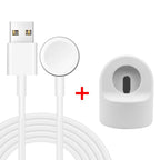 xDfind For Apple Watch Smart Watch Silicone Charging Holder and USB Charger Set, Silicone+USB (White), Silicone+USB (Black) Silicone+USB (White) White