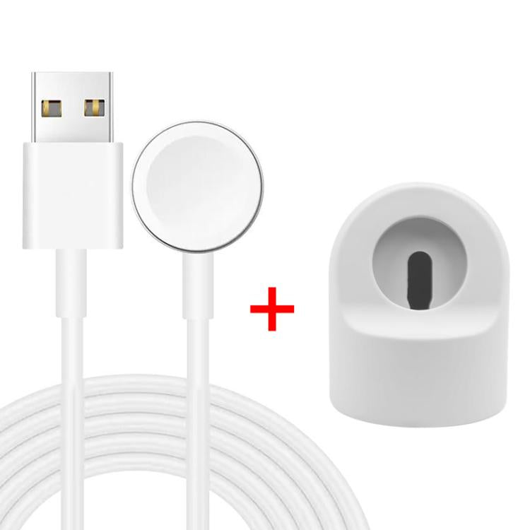 xDfind For Apple Watch Smart Watch Silicone Charging Holder and USB Charger Set, Silicone+USB (White), Silicone+USB (Black) Silicone+USB (White) White
