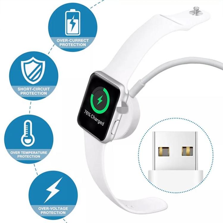 xDfind For Apple Watch Smart Watch Silicone Charging Holder and USB Charger Set, Silicone+USB (White), Silicone+USB (Black)