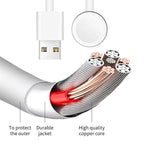 xDfind For Apple Watch Smart Watch Silicone Charging Holder and USB Charger Set, Silicone+USB (White), Silicone+USB (Black)
