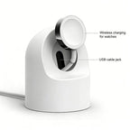 xDfind For Apple Watch Smart Watch Silicone Charging Holder and USB Charger Set, Silicone+USB (White), Silicone+USB (Black)