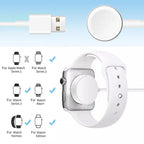 xDfind For Apple Watch Smart Watch Silicone Charging Holder and USB Charger Set, Silicone+USB (White), Silicone+USB (Black)