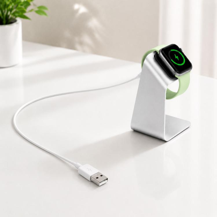 Charger – For Apple Watch Smart Watch Aluminum Alloy Charging Holder and USB... Aluminum Alloy+USB