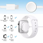 xDfind For Apple Watch Smart Watch Silicone Charging Holder and Type-C Charger Set, Silicone+Type-C (White), Silicone+Type-C (Black)