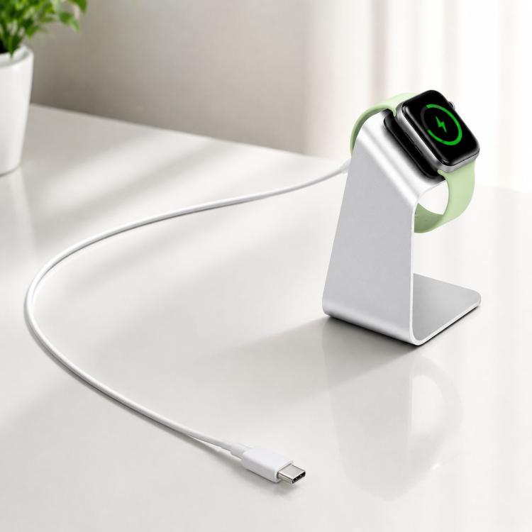 Charger – For Apple Watch Smart Watch Aluminum Alloy Charging Holder and Type-C... Aluminum Alloy+Type-C