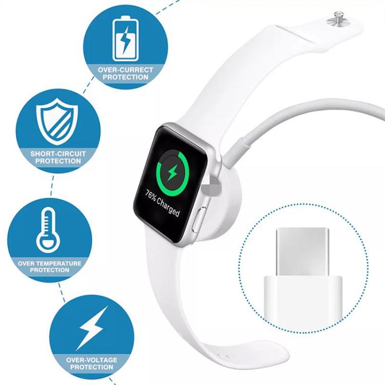 Charger – For Apple Watch Smart Watch Aluminum Alloy Charging Holder and Type-C...