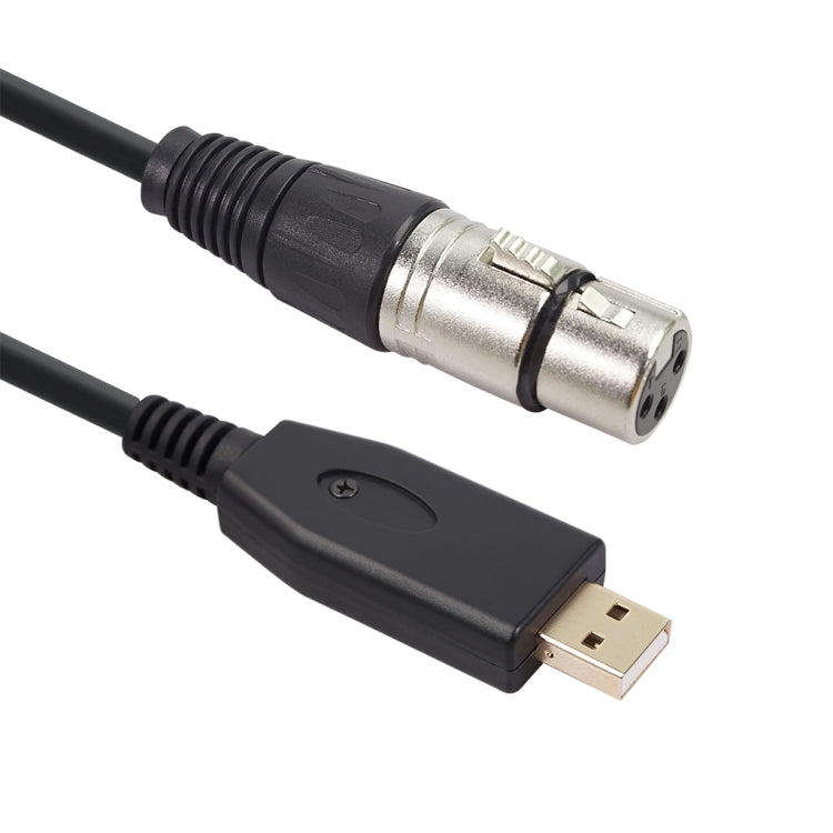 US18 USB to XLR Female Microphone Recording Cable, 3m 3m