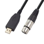 US18 USB to XLR Female Microphone Recording Cable, 3m