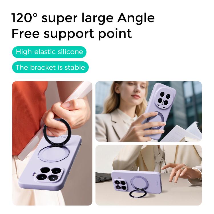 ABEEL Skin-friendly Feel Magnetic Liquid Silicone Phone Case with Holder – Magnetic, For Xiaomi 17T Pro 5G, For Xiaomi 17T 5G, For Xiaomi 17 Ultra, For Xiaomi 17 Pro Max
