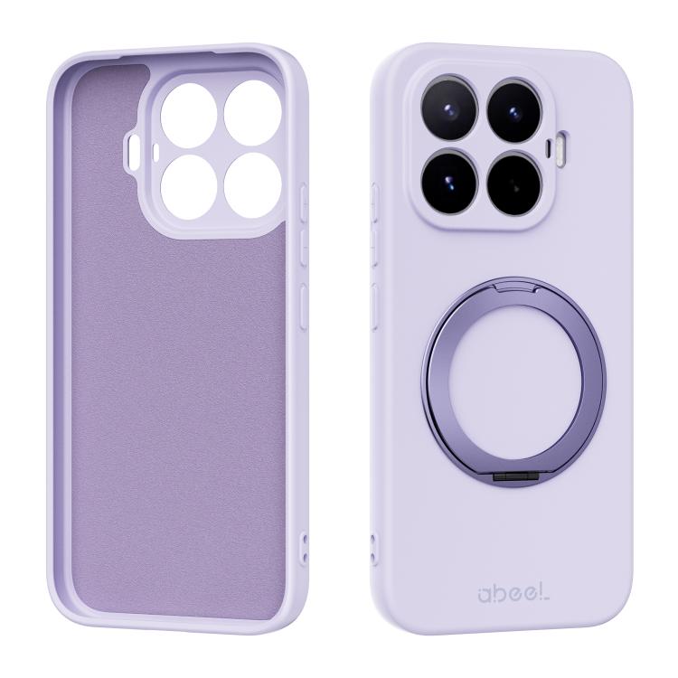 ABEEL Skin-friendly Feel Magnetic Liquid Silicone Phone Case with Holder – Magnetic, For Xiaomi 17T Pro 5G, For Xiaomi 17T 5G, For Xiaomi 17 Ultra, For Xiaomi 17 Pro Max For Xiaomi 17T 5G Lilac Purple