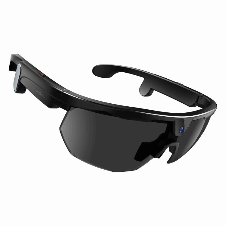 W640 8MP Cycling Smart AI Sports Glasses, Six-axis Image Stabilization, Wi-Fi, Touch Control, Dual Mic Noise Reduction, AI Translation Black Lenses Black Frame
