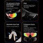 W640 8MP Cycling Smart AI Sports Glasses, Six-axis Image Stabilization, Wi-Fi, Touch Control, Dual Mic Noise Reduction, AI Translation