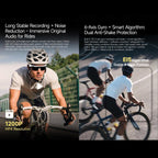 W640 8MP Cycling Smart AI Sports Glasses, Six-axis Image Stabilization, Wi-Fi, Touch Control, Dual Mic Noise Reduction, AI Translation