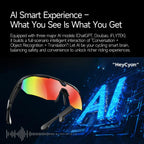W640 8MP Cycling Smart AI Sports Glasses, Six-axis Image Stabilization, Wi-Fi, Touch Control, Dual Mic Noise Reduction, AI Translation