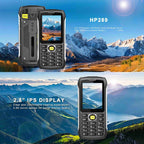 HP289 4G IP68 Rugged Phone, 2.8 inch, 4500mAh Battery, Network: 4G, BT, FM, SOS, Torch, EU Plug, US Plug, UK Plug, AU Plug – Shockproof, Waterproof, TPU