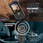 HP289 4G IP68 Rugged Phone, 2.8 inch, 4500mAh Battery, Network: 4G, BT, FM, SOS, Torch, EU Plug, US Plug, UK Plug, AU Plug – Shockproof, Waterproof, TPU