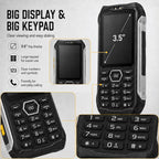 HP336 4G IP68 Rugged Phone, 3.5 inch, 4500mAh Battery, Network: 4G, BT, FM, SOS, Torch, EU Plug, US Plug, UK Plug – Shockproof, Waterproof, TPU