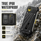 HP336 4G IP68 Rugged Phone, 3.5 inch, 4500mAh Battery, Network: 4G, BT, FM, SOS, Torch, EU Plug, US Plug, UK Plug – Shockproof, Waterproof, TPU