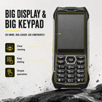 HP336 4G IP68 Rugged Phone, 3.5 inch, 4500mAh Battery, Network: 4G, BT, FM, SOS, Torch, EU Plug, US Plug, UK Plug – Shockproof, Waterproof, TPU