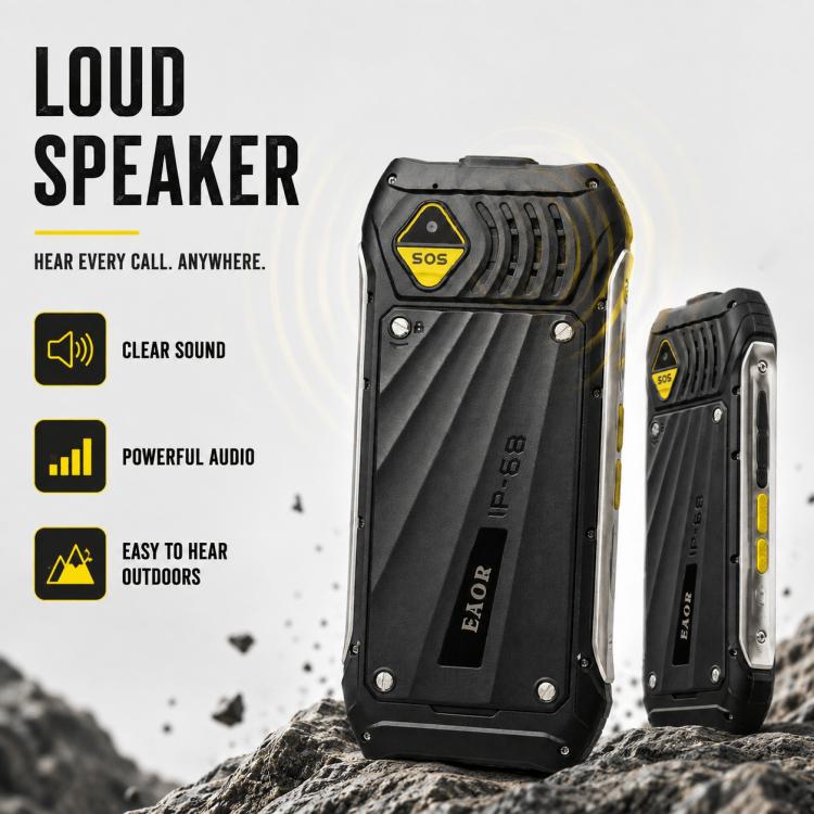 HP336 4G IP68 Rugged Phone, 3.5 inch, 4500mAh Battery, Network: 4G, BT, FM, SOS, Torch, EU Plug, US Plug, UK Plug – Shockproof, Waterproof, TPU