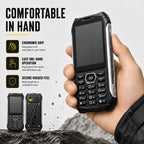HP336 4G IP68 Rugged Phone, 3.5 inch, 4500mAh Battery, Network: 4G, BT, FM, SOS, Torch, EU Plug, US Plug, UK Plug – Shockproof, Waterproof, TPU