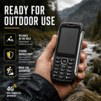 HP336 4G IP68 Rugged Phone, 3.5 inch, 4500mAh Battery, Network: 4G, BT, FM, SOS, Torch, EU Plug, US Plug, UK Plug – Shockproof, Waterproof, TPU