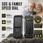 HP336 4G IP68 Rugged Phone, 3.5 inch, 4500mAh Battery, Network: 4G, BT, FM, SOS, Torch, EU Plug, US Plug, UK Plug – Shockproof, Waterproof, TPU