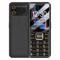YEEMI K3+ 4G Keypad Phone, 2.4 inch, LED Flashlight, Big Keyboard Big Fonts, SOS, Network: 4G, Dual SIM – Card Slot, Bluetooth, TPU Black