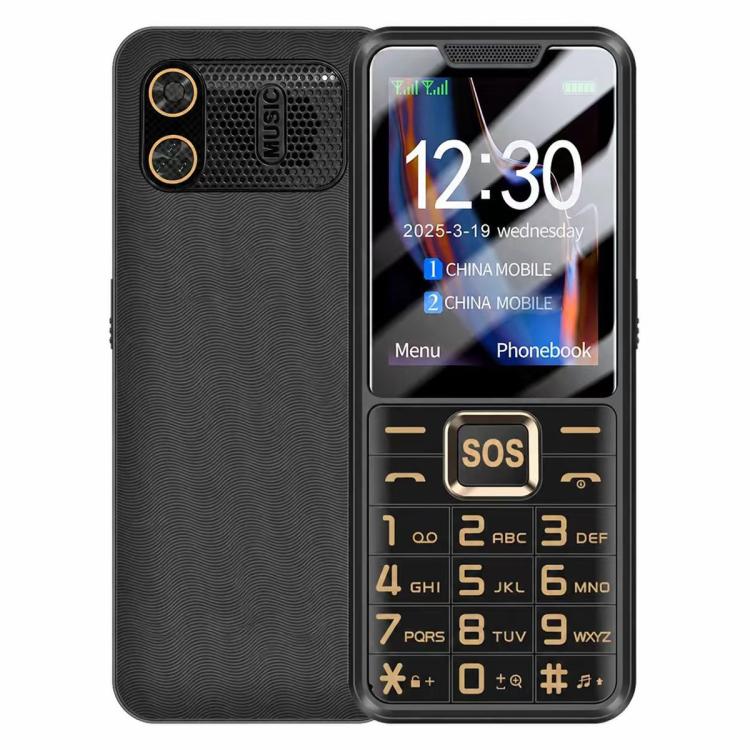 YEEMI K3+ 4G Keypad Phone, 2.4 inch, LED Flashlight, Big Keyboard Big Fonts, SOS, Network: 4G, Dual SIM Black