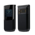 S7 4G Flip Keypad Phone, 2.4 inch + 1.44 inch, 4800mAh Battery, LED Flashlight, SOS, Network: 4G, Dual SIM Black