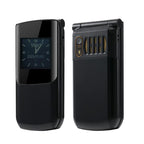 S7 4G Flip Keypad Phone, 2.4 inch + 1.44 inch, 4800mAh Battery, LED Flashlight, SOS, Network: 4G, Dual SIM Black