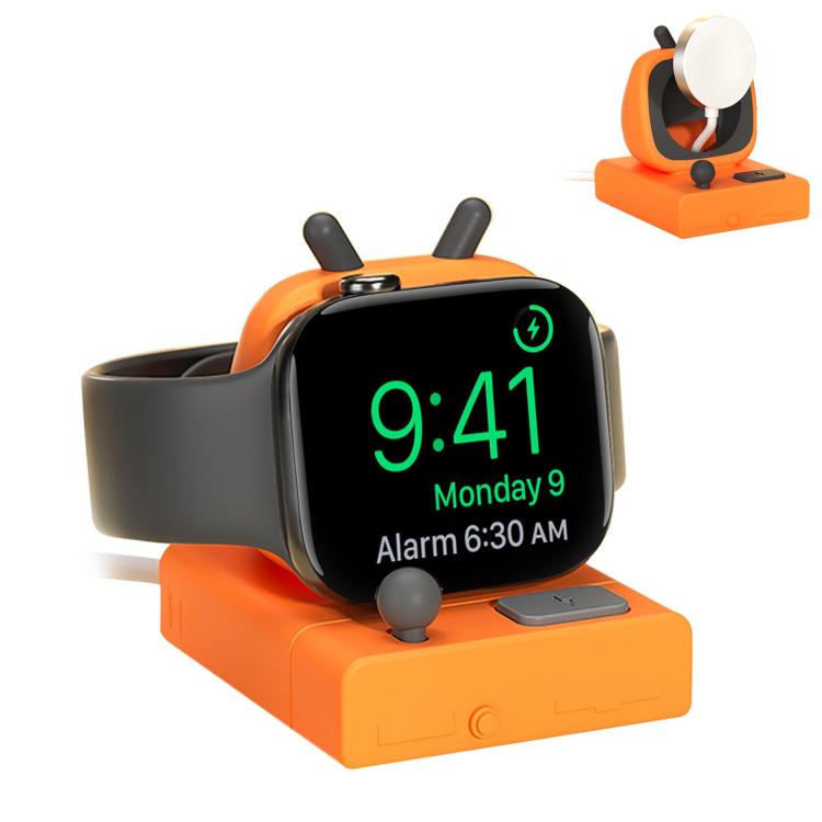 For Apple Watch Computer Design Smart Watch Charging Stand Orange