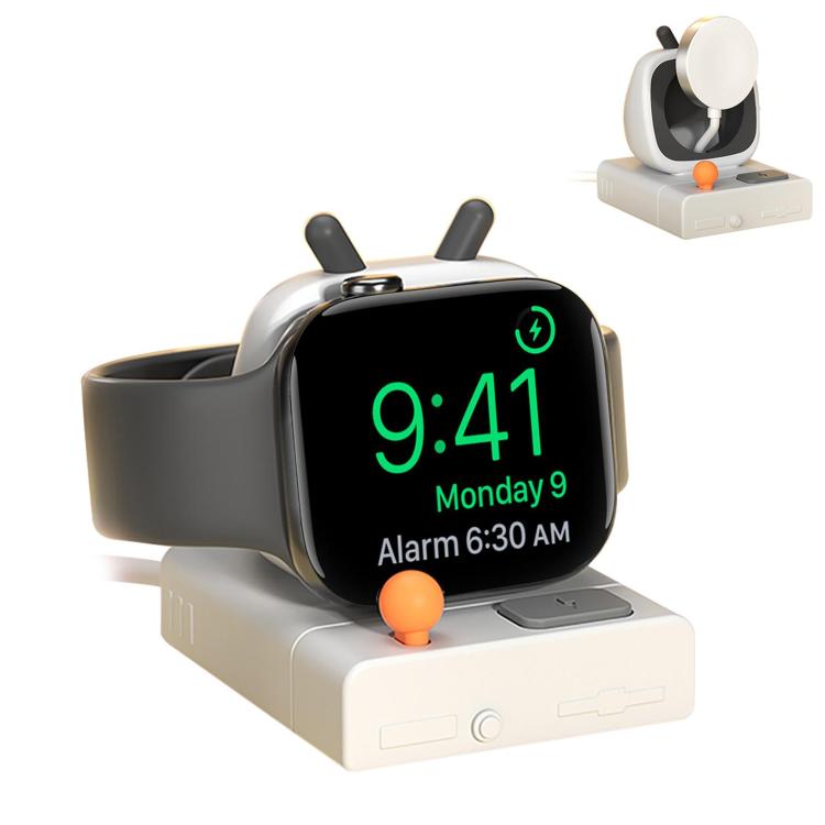 For Apple Watch Computer Design Smart Watch Charging Stand Light Grey