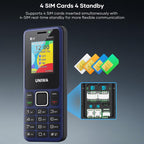 UNIWA MS001 Keypad Phone, 1.77 inch Spreadtrum SC6531CA, Network: 2G, 4 SIM 4 Standby, 21 Keys, EU Plug, US Plug, UK Plug, AU Plug – Card Slot