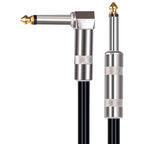 6.35mm Plug Straight to Elbow Electric Guitar Audio Cable, 3m, 5m, 10m – Wear-resistant 3m