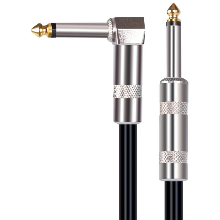 6.35mm Plug Straight to Elbow Electric Guitar Audio Cable, 3m, 5m, 10m – Wear-resistant 3m